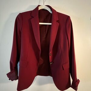 Theory maroon blazer 0
